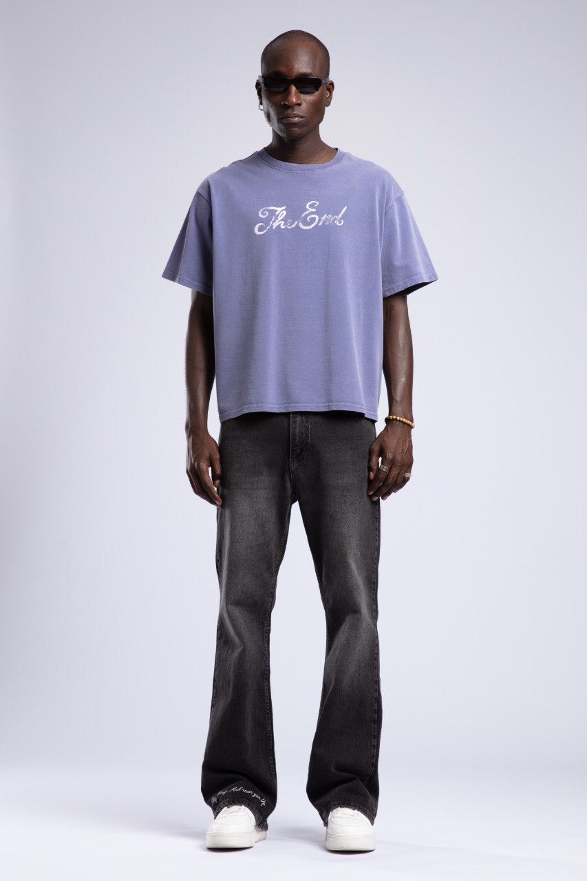 Purple “The End” Tee & Washed