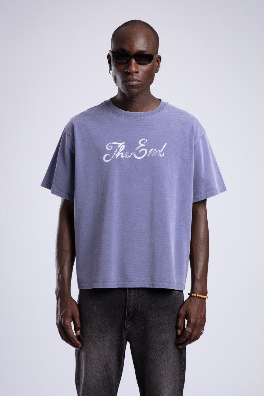 Purple “The End” Tee & Washed