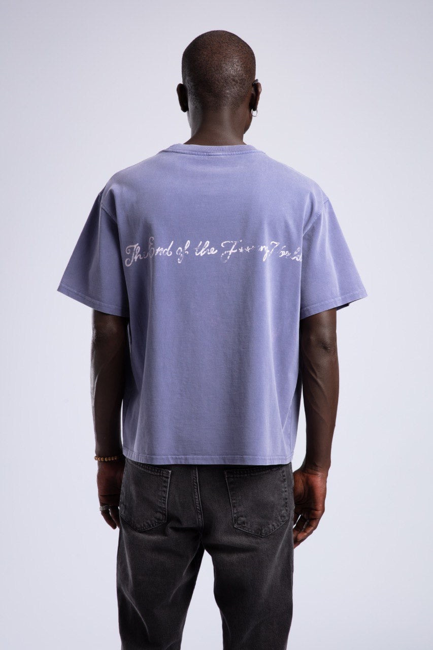 Purple “The End” Tee & Washed