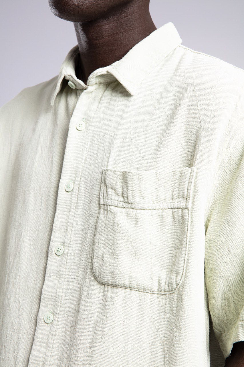 Cream Short Sleeve Shirt – Casual Button Down