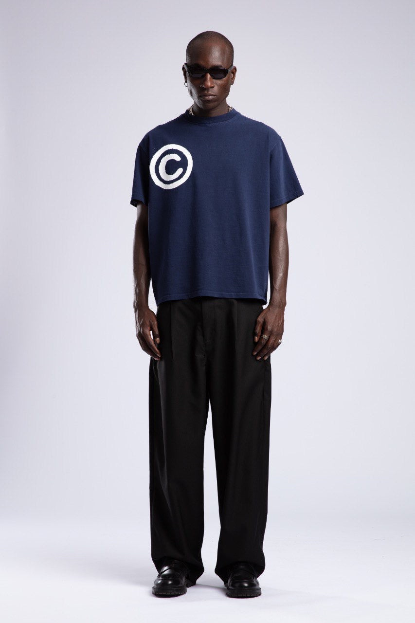 Men's Navy Blue T-Shirt with Logo