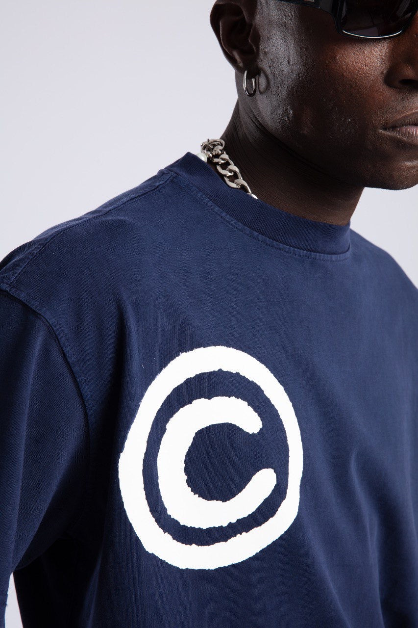 Men's Navy Blue T-Shirt with Logo
