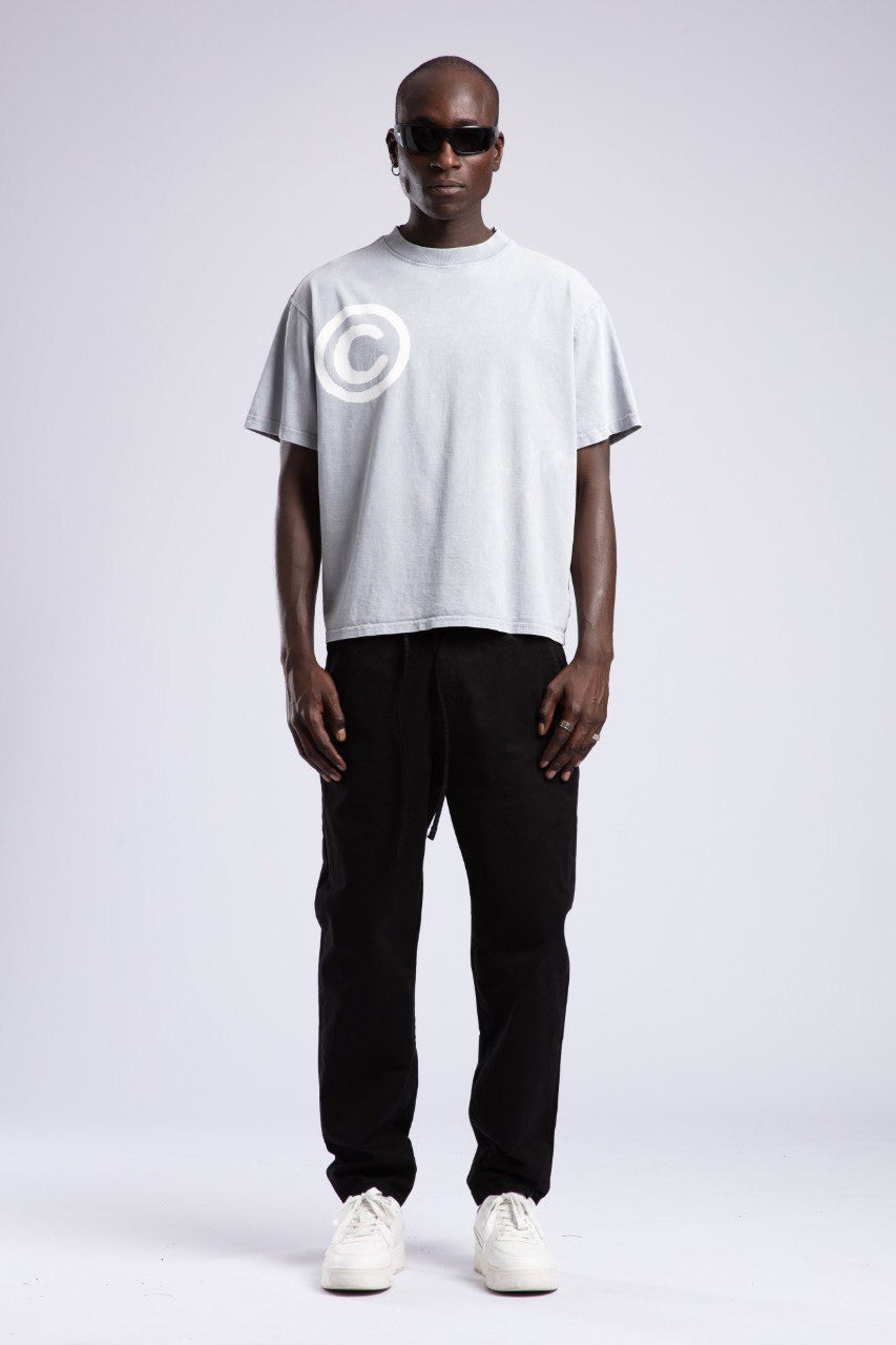 Men's Light Grey T-Shirt with Logo