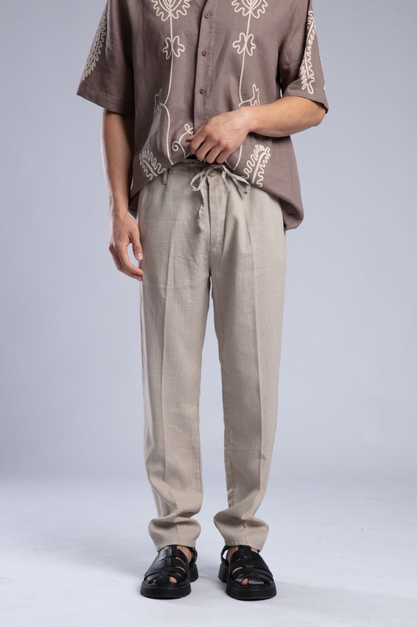 Men’s Linen Drawstring Pants – Lightweight Casual Style