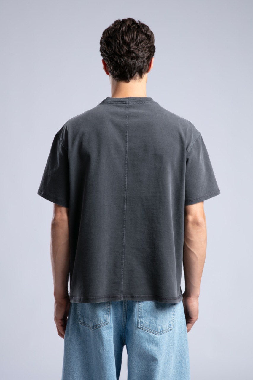 Vintage Black Oversized T-Shirt for Men – Casual Streetwear