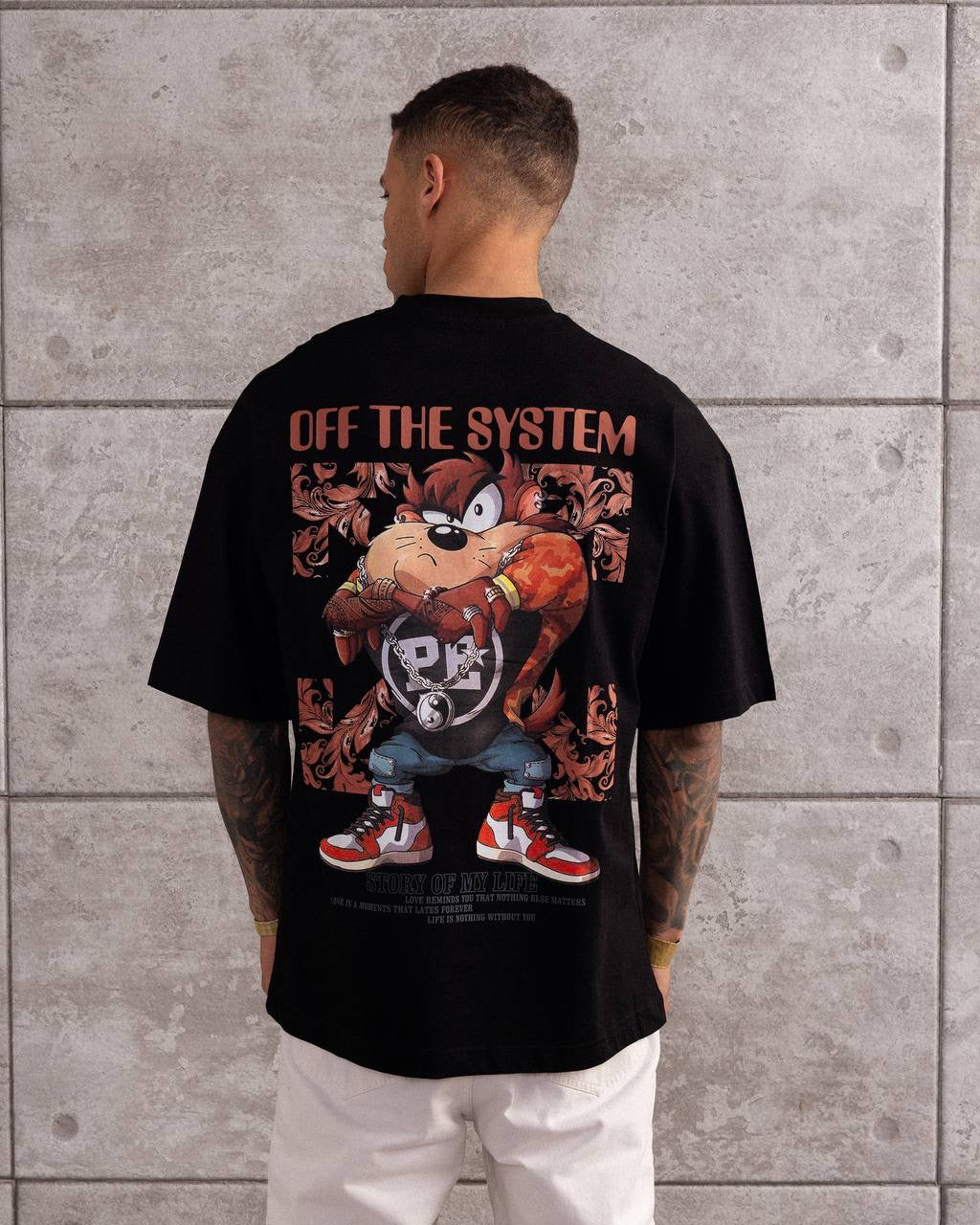 Streetwear Graphic Tee with Cartoon Print