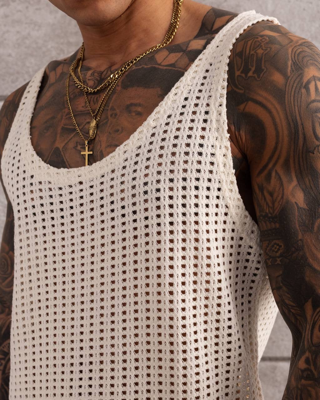 Men's Summer Knit Tank Top – Lightweight Breathable Mesh Style