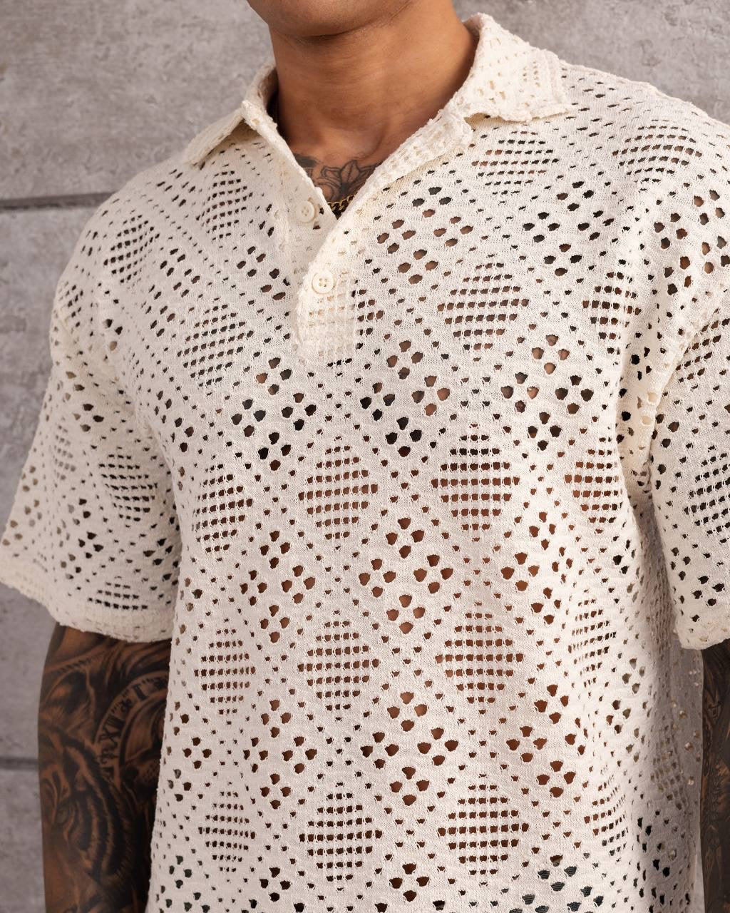 Casual Knit Polo Shirt for Men Stylish Summer Breeze