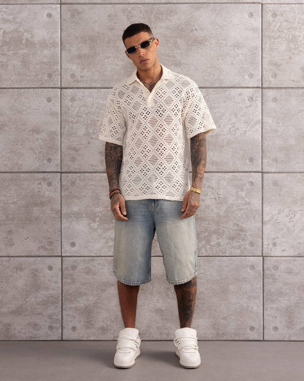 Casual Knit Polo Shirt for Men Stylish Summer Breeze