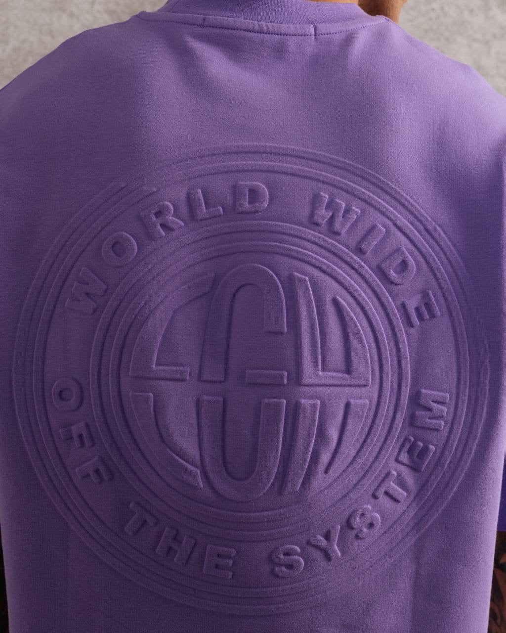 Embossed Back Logo Oversized T-Shirt for Men