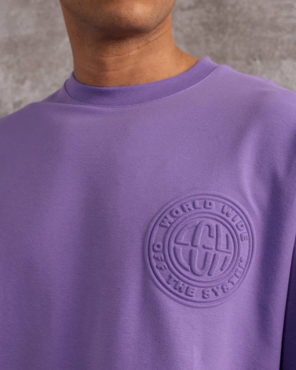 Embossed Back Logo Oversized T-Shirt for Men