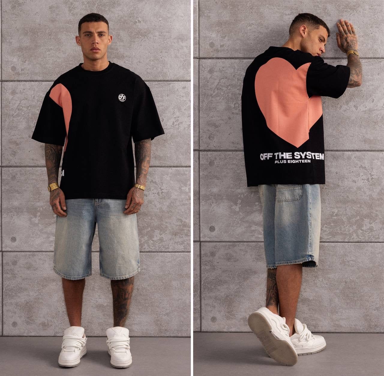 Heart Graphic Oversized T-Shirt – Streetwear Statement Tee