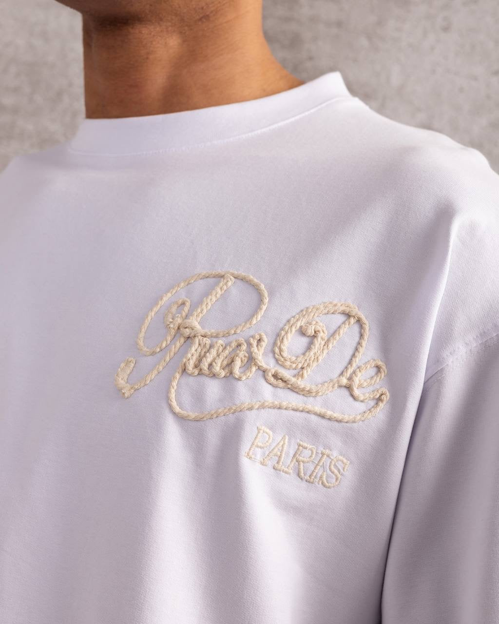 Rope Embroidered Oversized T-Shirt – Paris Streetwear Design