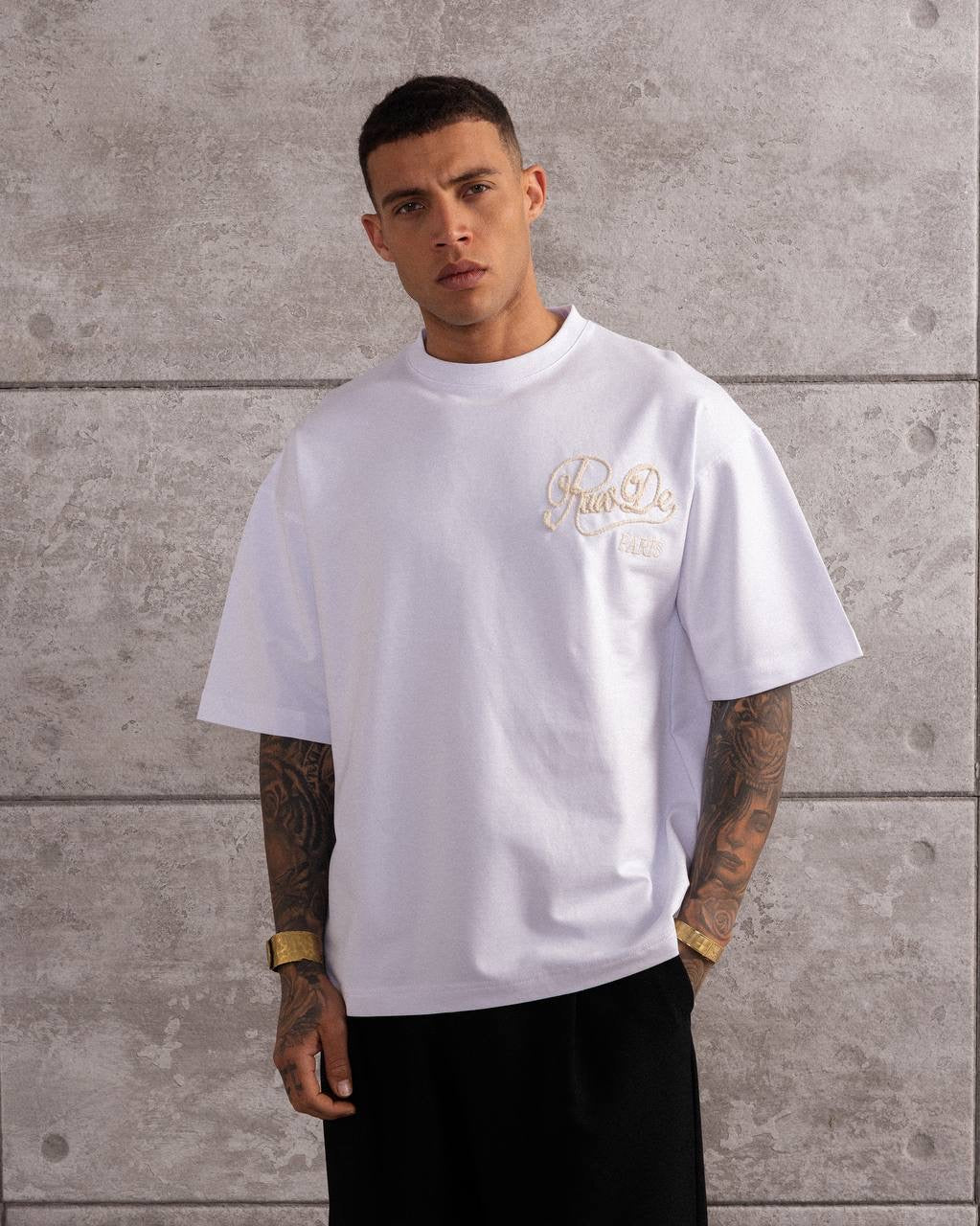 Rope Embroidered Oversized T-Shirt – Paris Streetwear Design