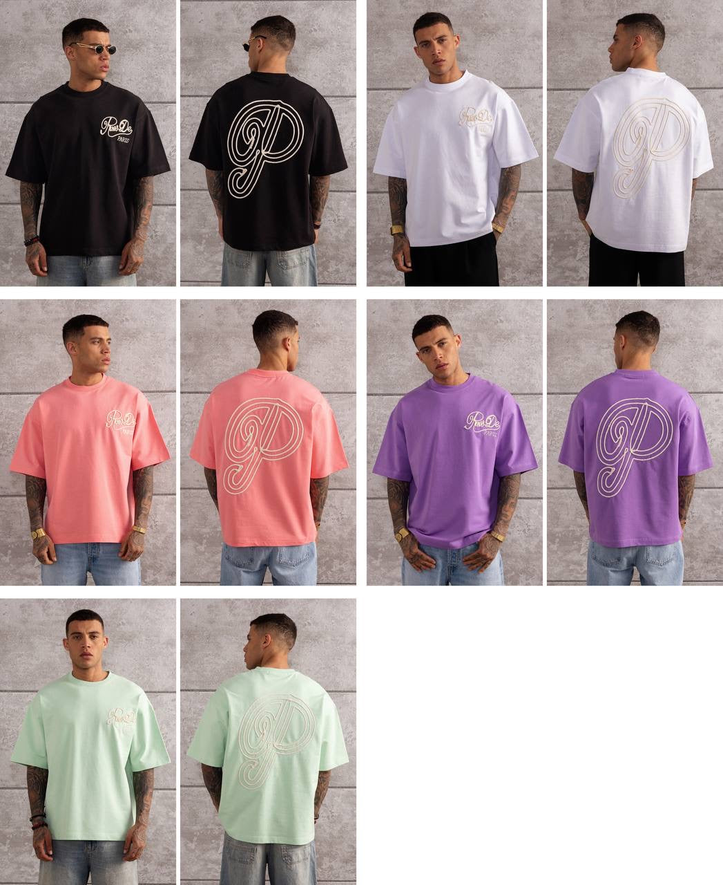Rope Embroidered Oversized T-Shirt – Paris Streetwear Design