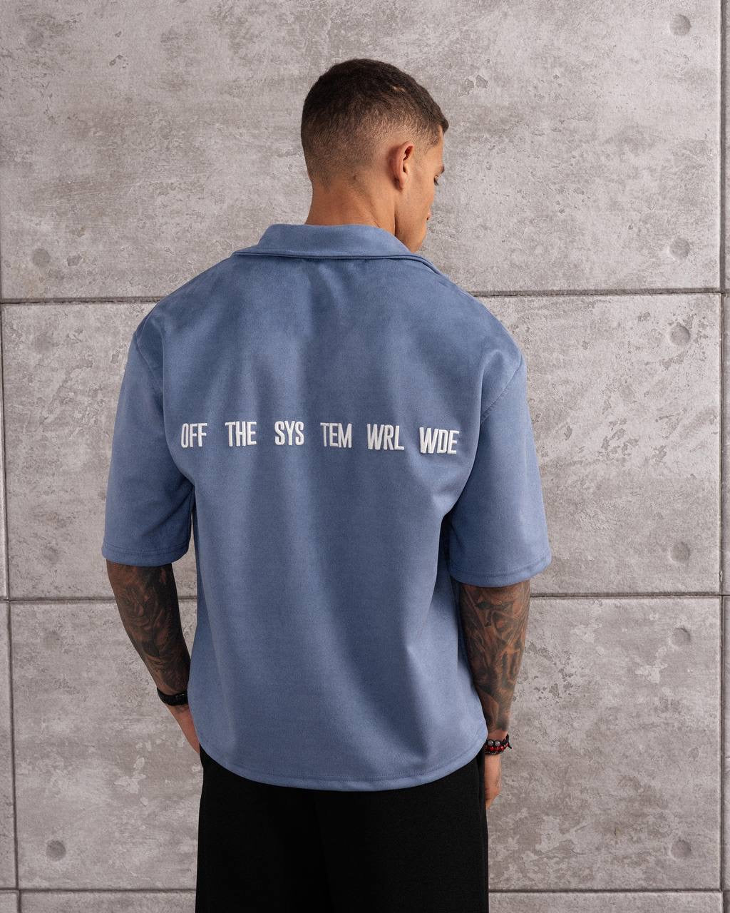 Embroidered Logo Button-Up Summer Shirt for Men’s