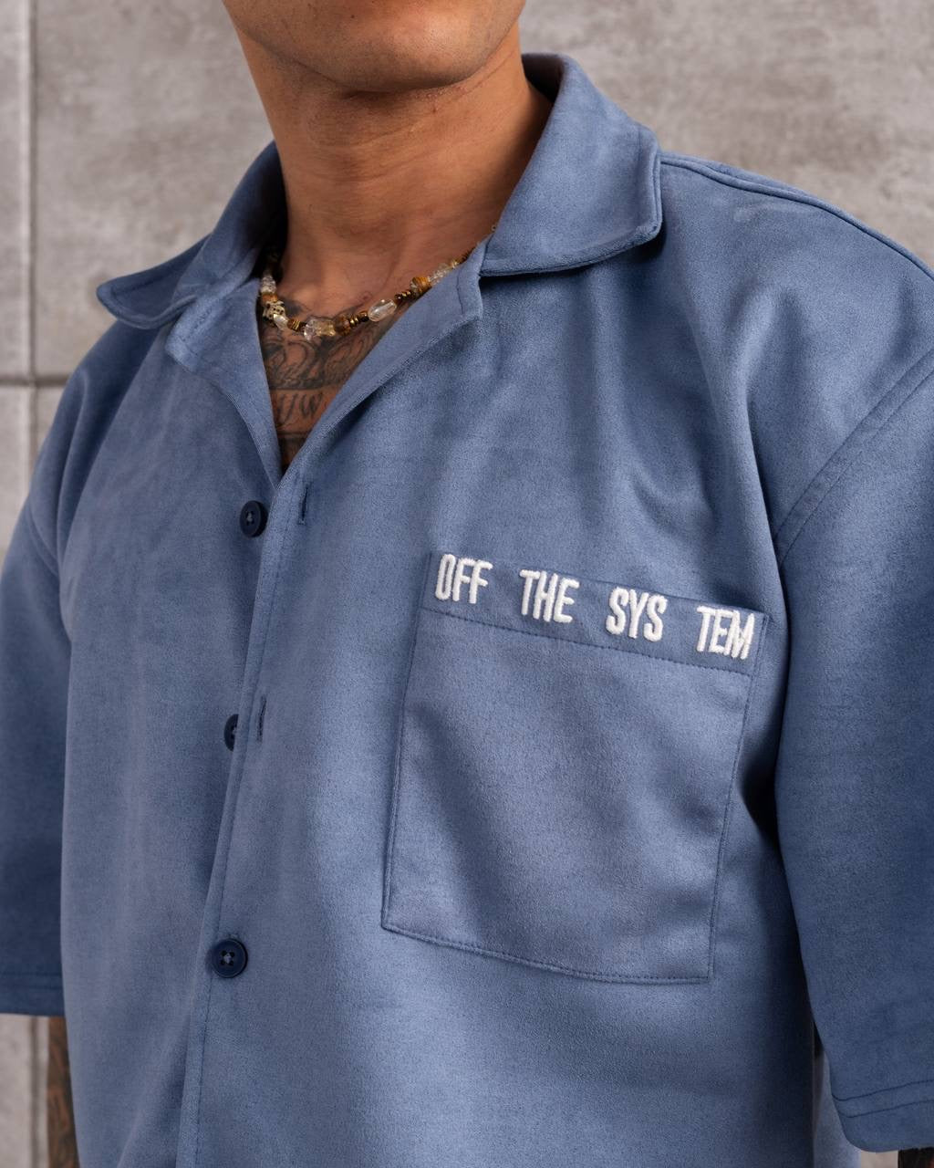 Embroidered Logo Button-Up Summer Shirt for Men’s