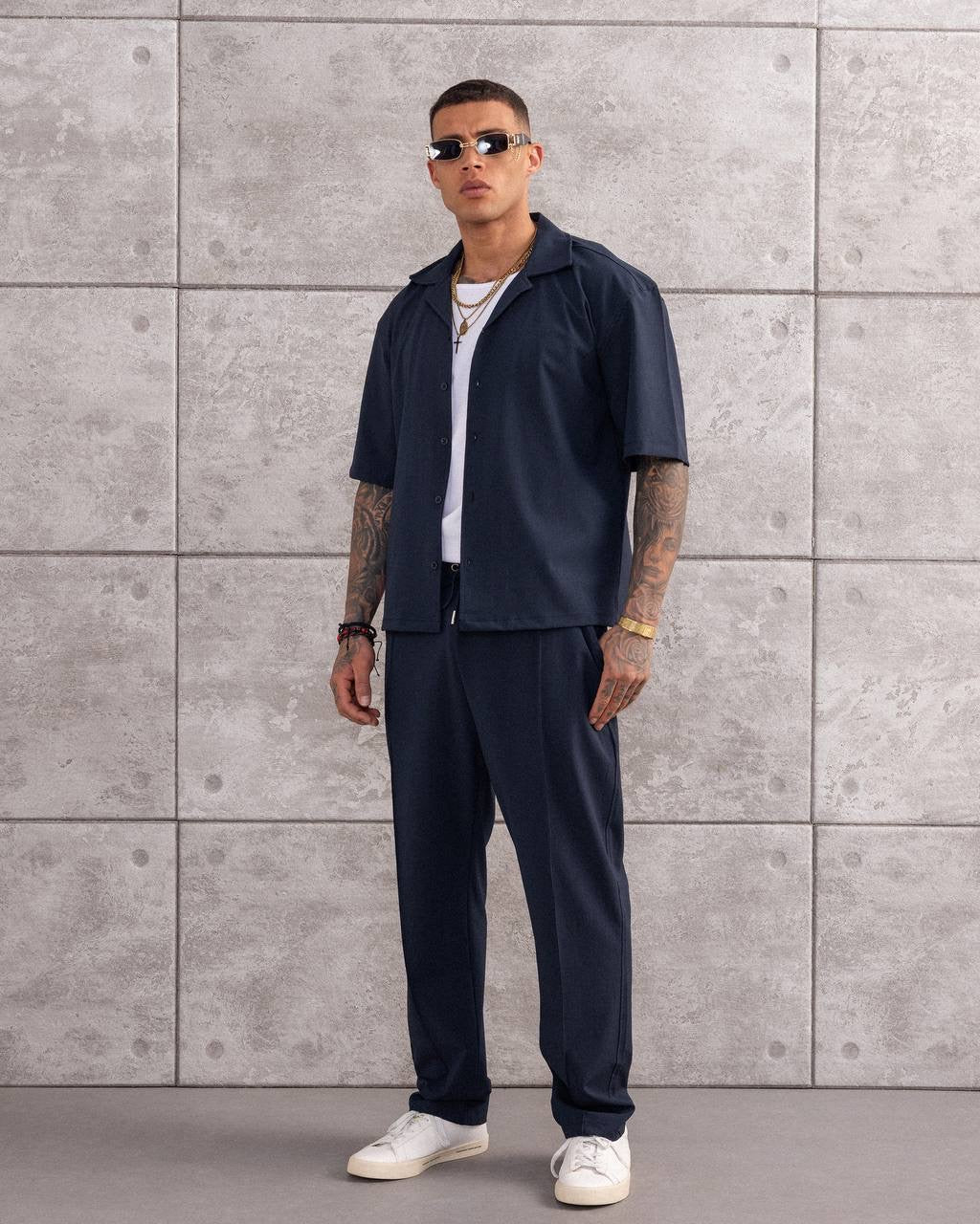 Men's Summer Co-ord Set – Short Sleeve Shirt & Relaxed Pants