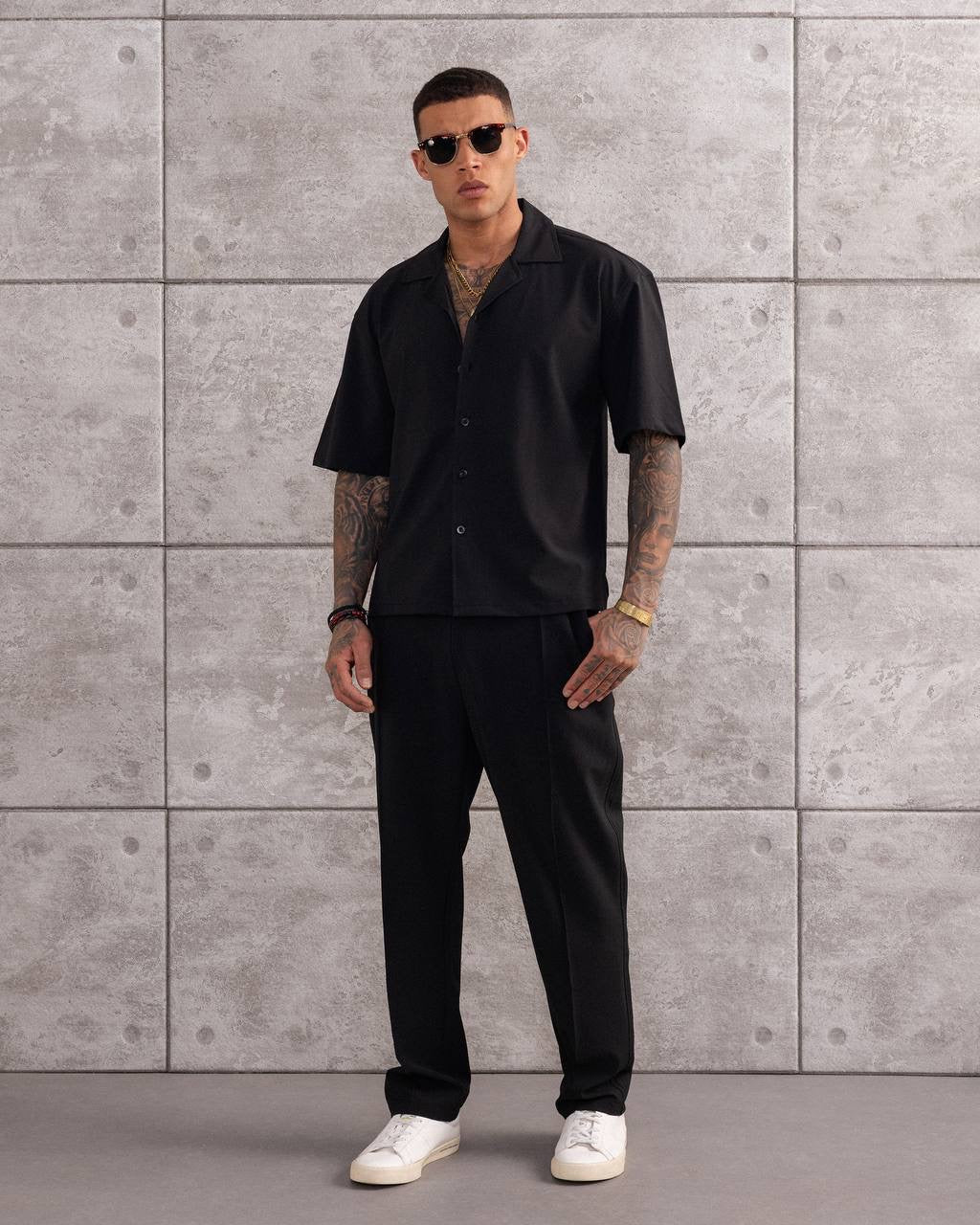Men's Summer Co-ord Set – Short Sleeve Shirt & Relaxed Pants