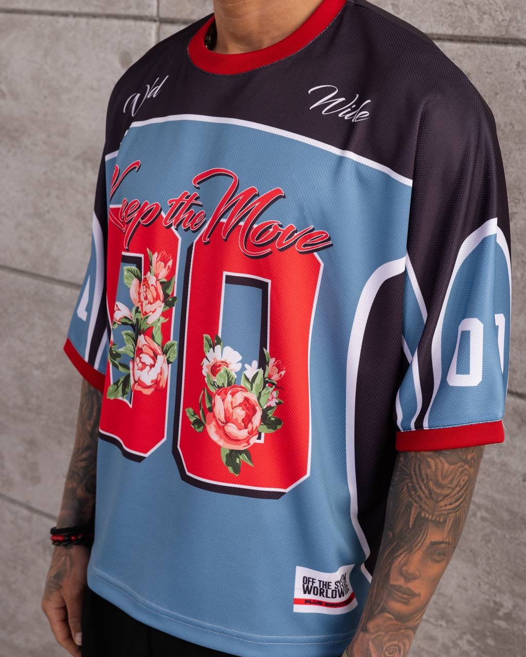 Floral Patchwork Jersey – Casual Streetwear T-Shirt