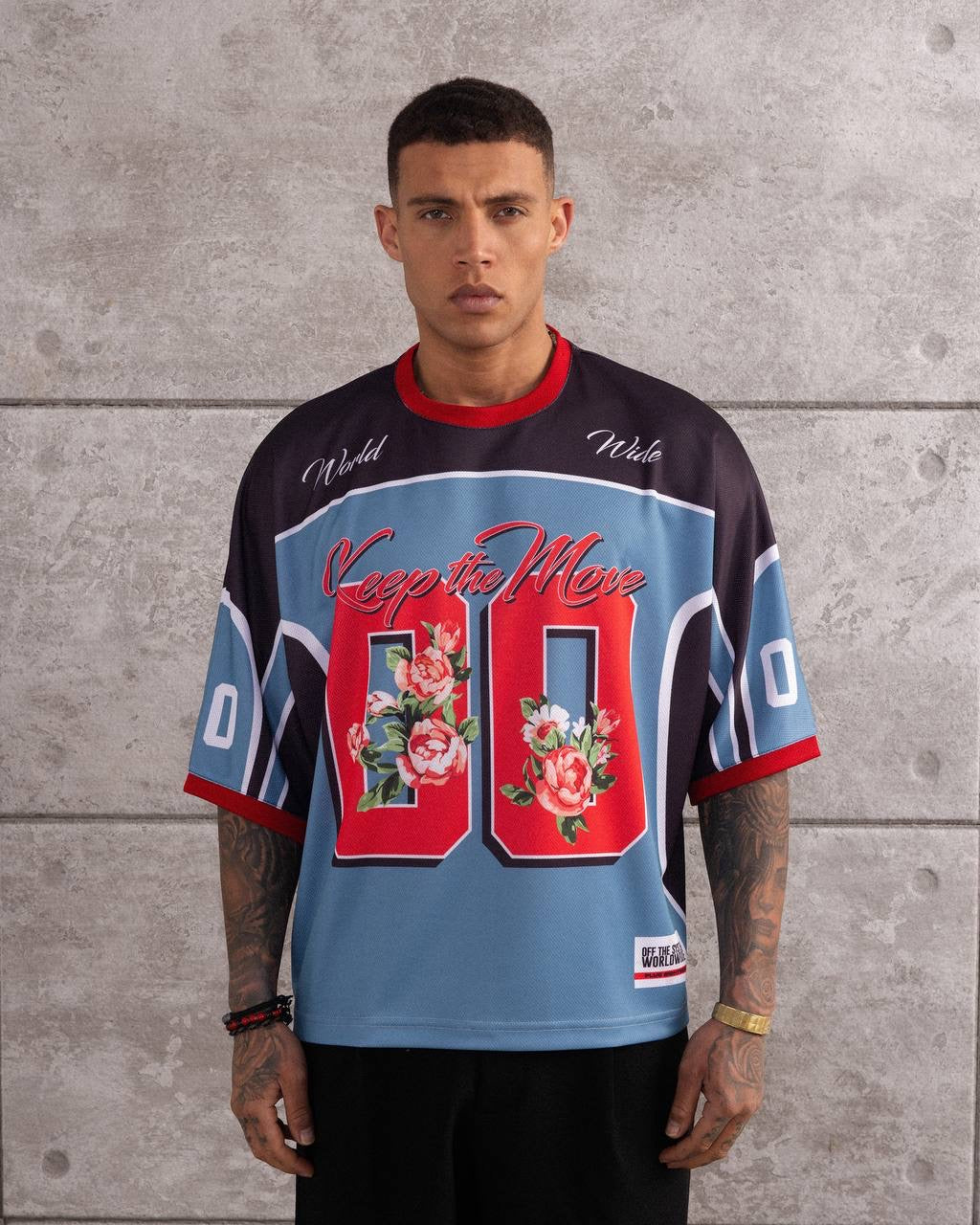 Floral Patchwork Jersey – Casual Streetwear T-Shirt