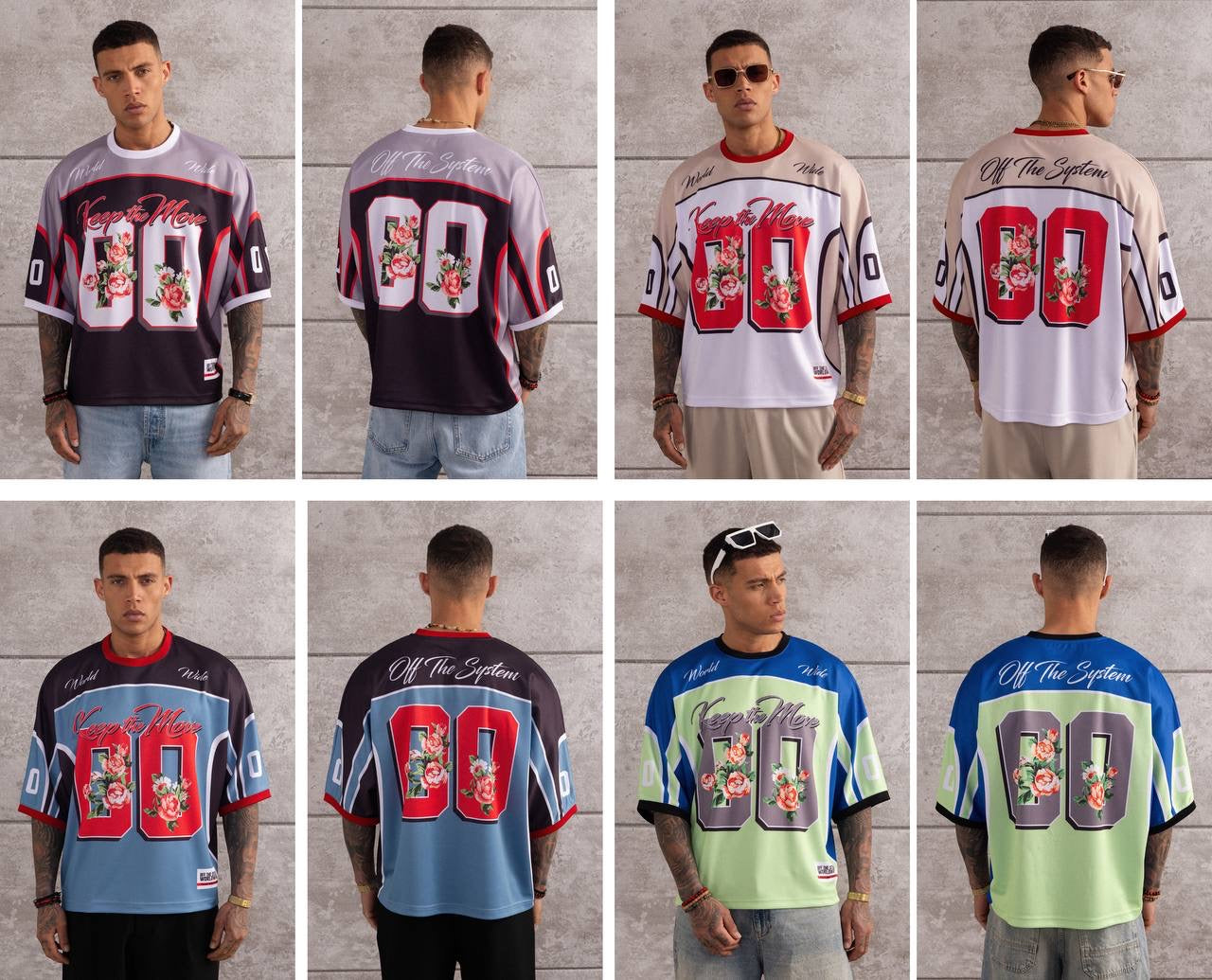 Floral Patchwork Jersey – Casual Streetwear T-Shirt