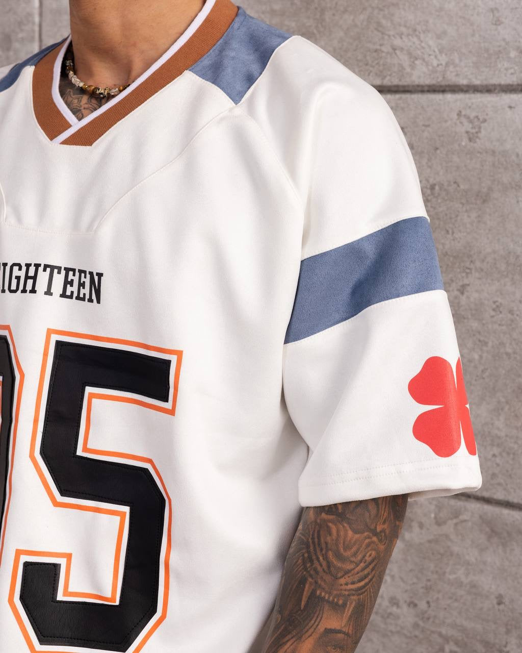 Vintage 95 Patch Football Jersey – Retro Oversized Streetwear T-Shirt