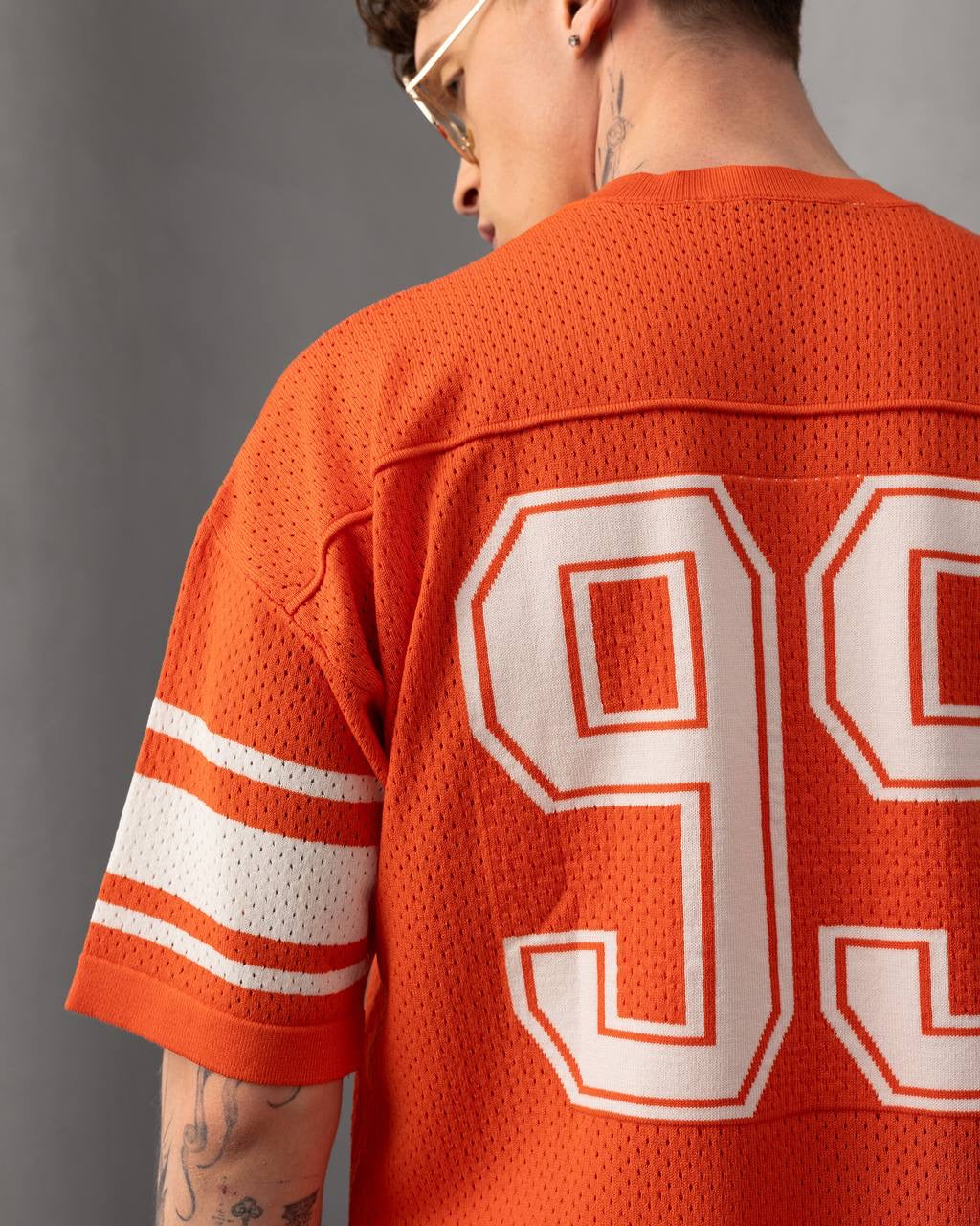 Retro Mesh Jersey – Oversized Sports T-Shirt with Number 99