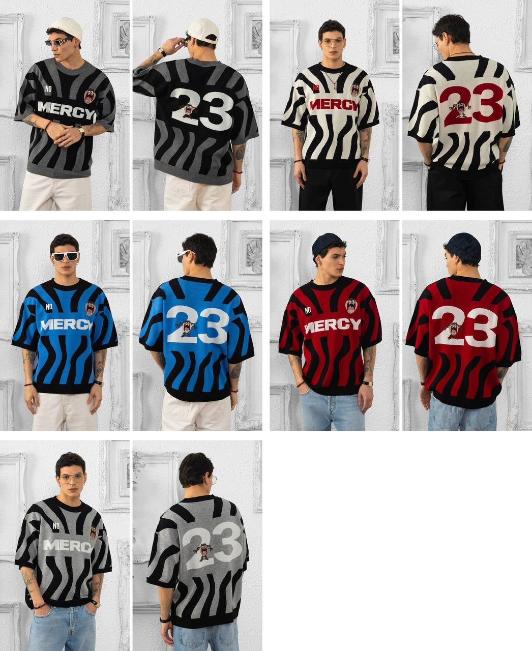 Oversized Knitted T-Shirt – Streetwear Graphic Top