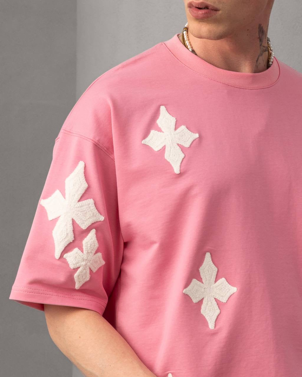 Embroidered Cross Patch Streetwear Set