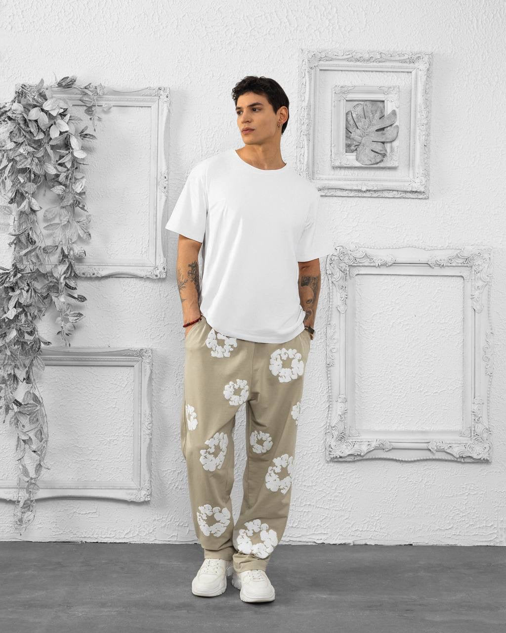 Floral Print Jogger Pants - Unisex, Multiple Colors