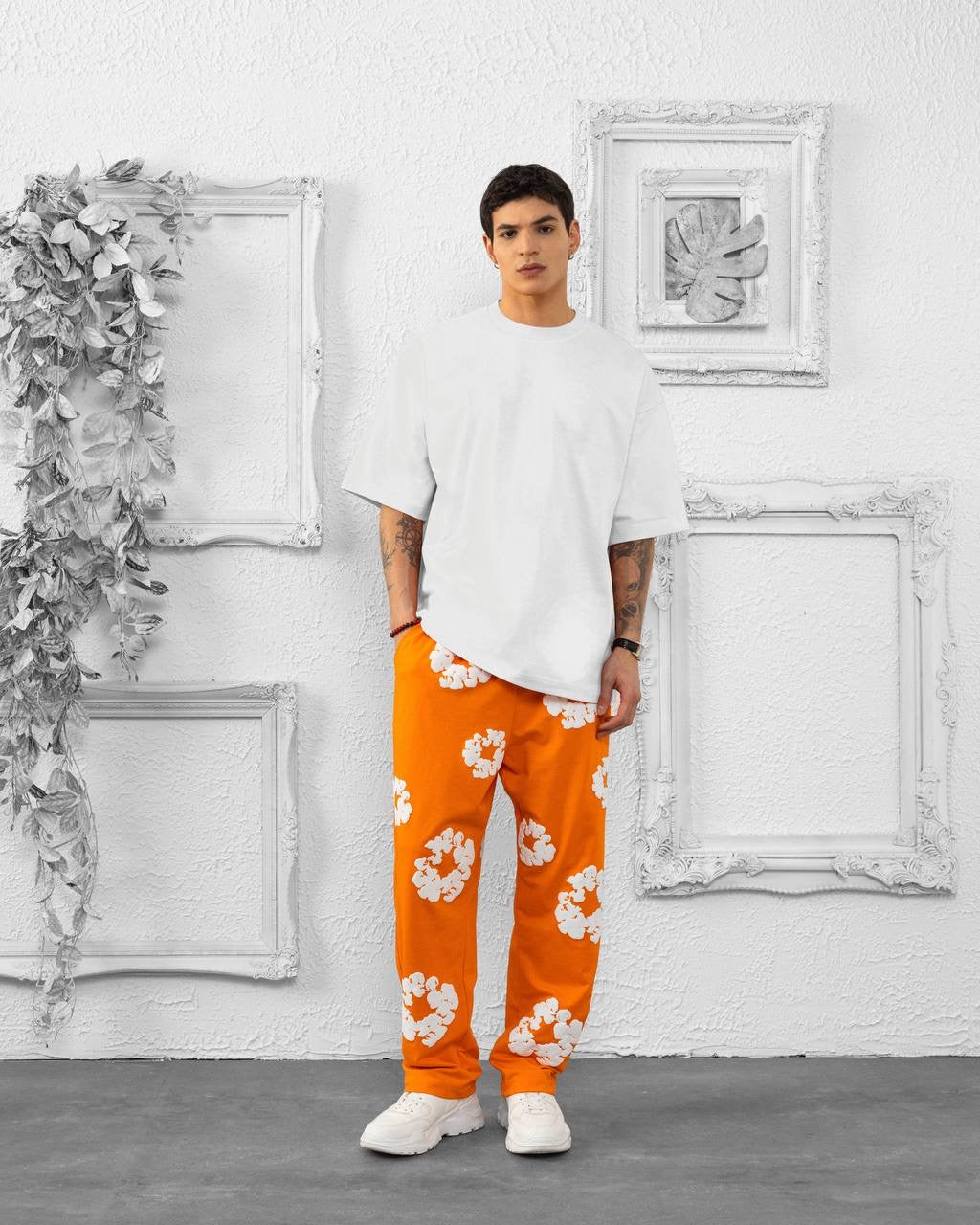 Floral Print Jogger Pants - Unisex, Multiple Colors