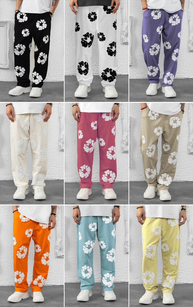 Floral Print Jogger Pants - Unisex, Multiple Colors