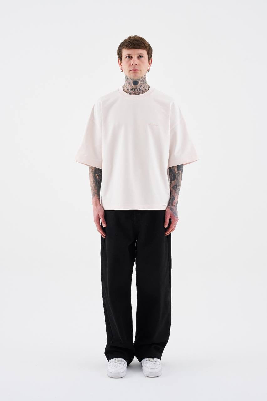 Men's Boxy Fit Short Sleeve T-Shirt in Coconut Milk Cotton