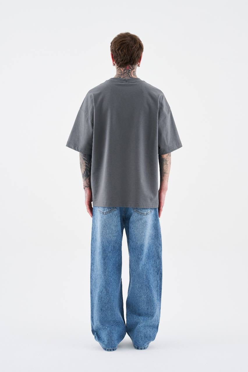 Essential Washed Dark Grey T-Shirt for Men