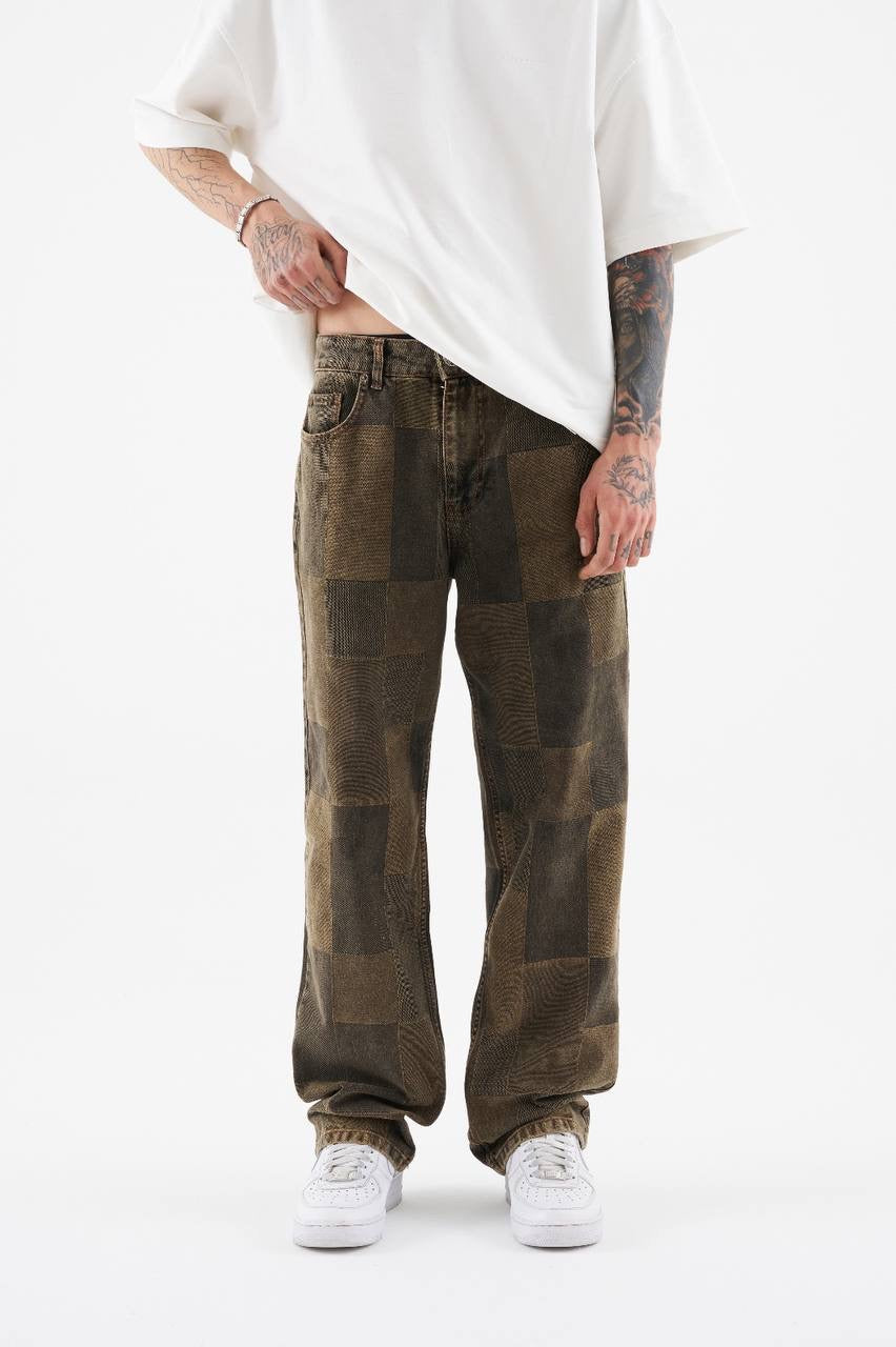 Men's Relaxed Fit Oversized Baggy Jeans in Soft Blue Denim