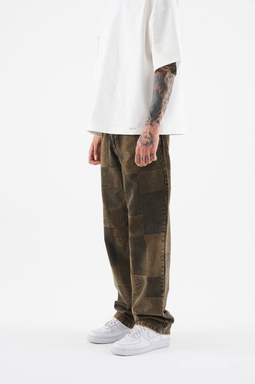 Men's Relaxed Fit Oversized Baggy Jeans in Soft Blue Denim
