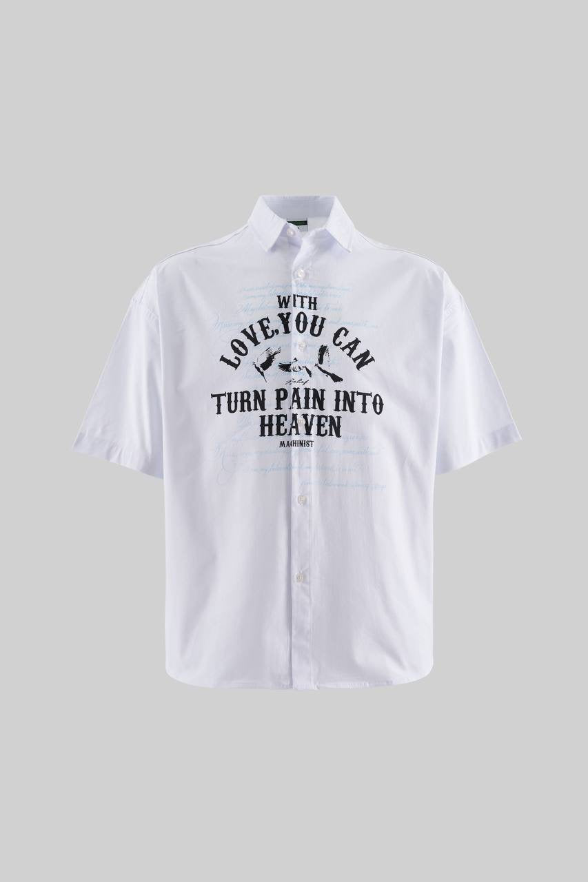 Men’s Classic White Cotton Shirt in Relaxed Fit