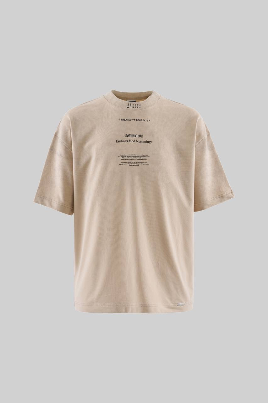 Men’s Boxy Fit Crew Neck Textured Short Sleeve T-Shirt in Soft Cotton