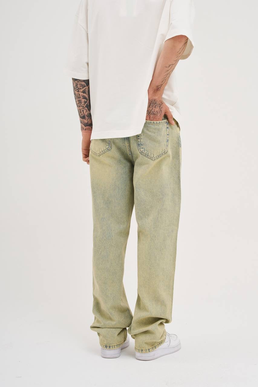 Men’s Relaxed Fit Ethnic Patterned Denim Jeans