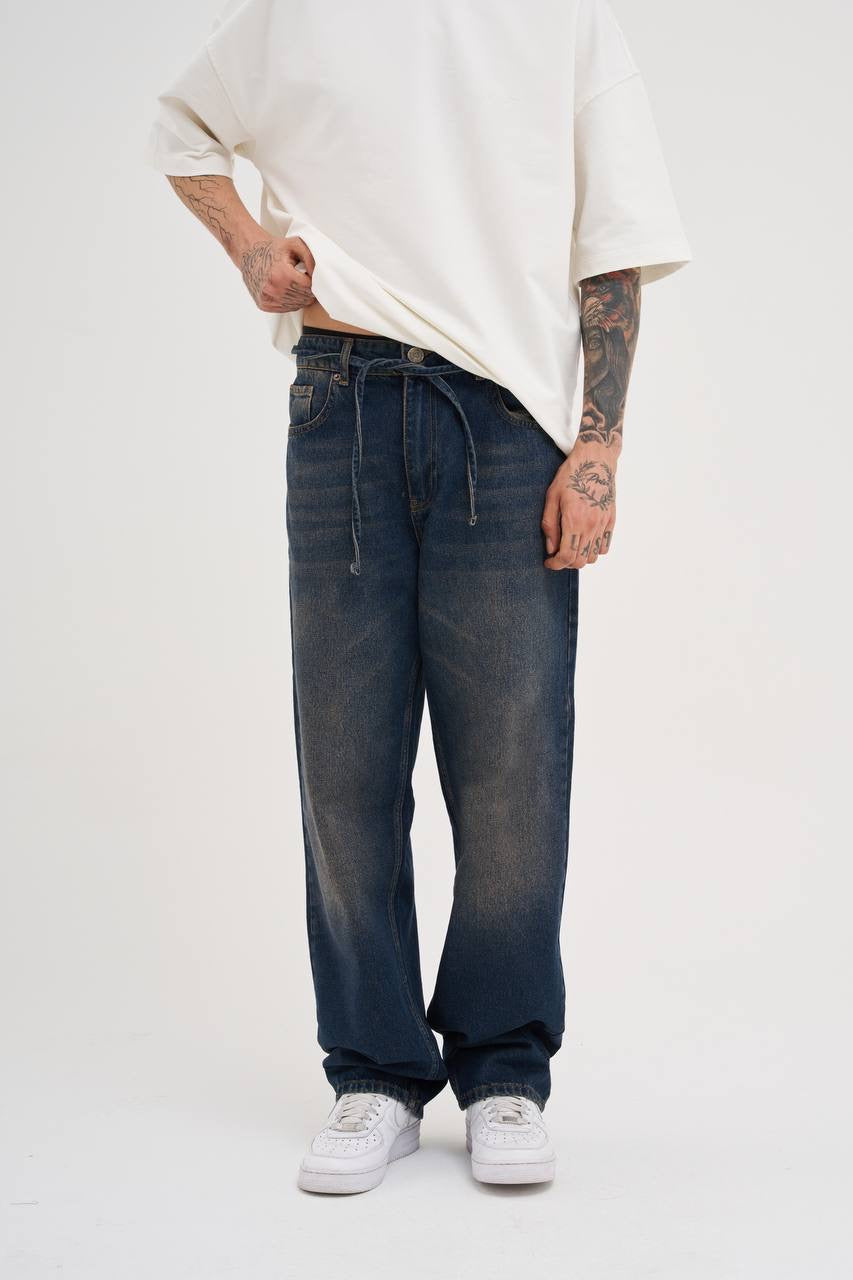 Men’s Oversize Baggy Fit Washed Denim Jeans