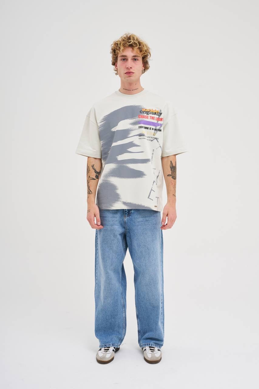 Men’s Oversized Slogan Print T-Shirt
