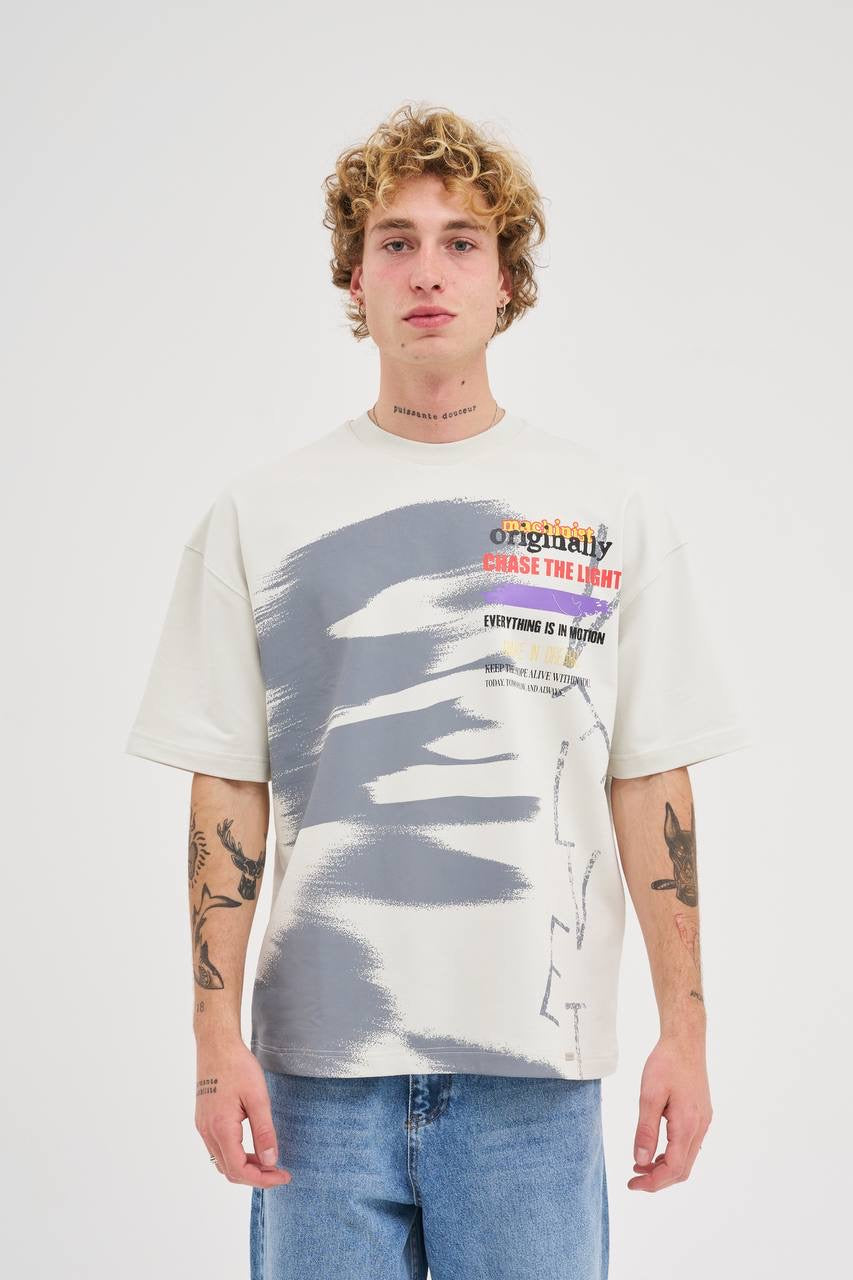 Men’s Oversized Slogan Print T-Shirt