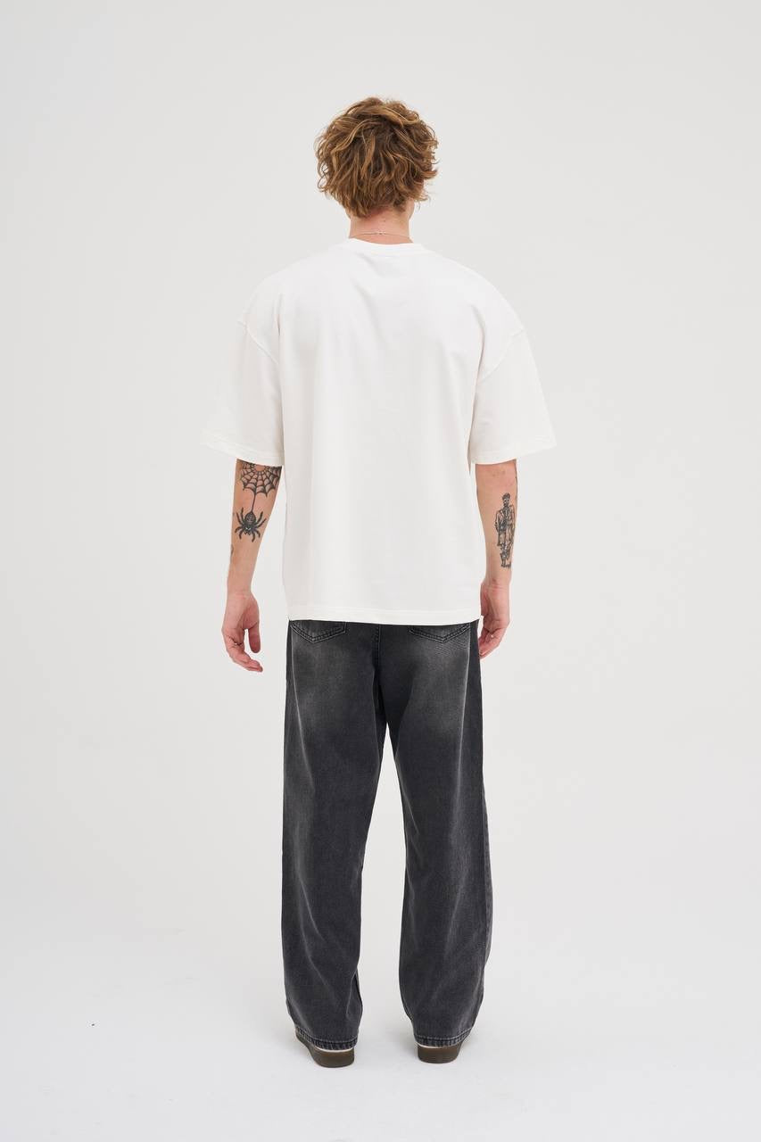 Men’s Oversized Slogan T-Shirt in Soft Cotton