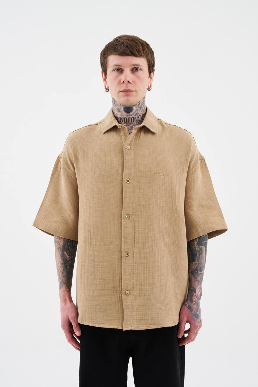 Men's Relaxed Fit Short Sleeve Shirt in Soft Tencel