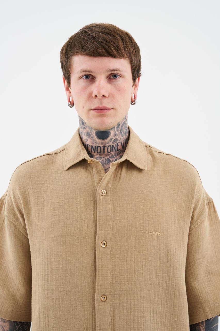Men's Relaxed Fit Short Sleeve Shirt in Soft Tencel