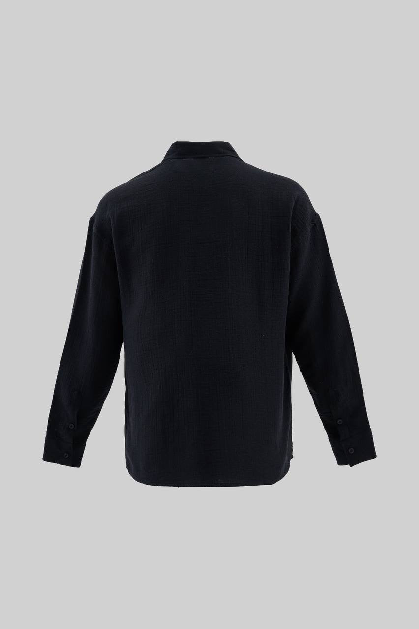 Men’s Effect-Washed Long Sleeve Casual Shirt in Soft Cotton