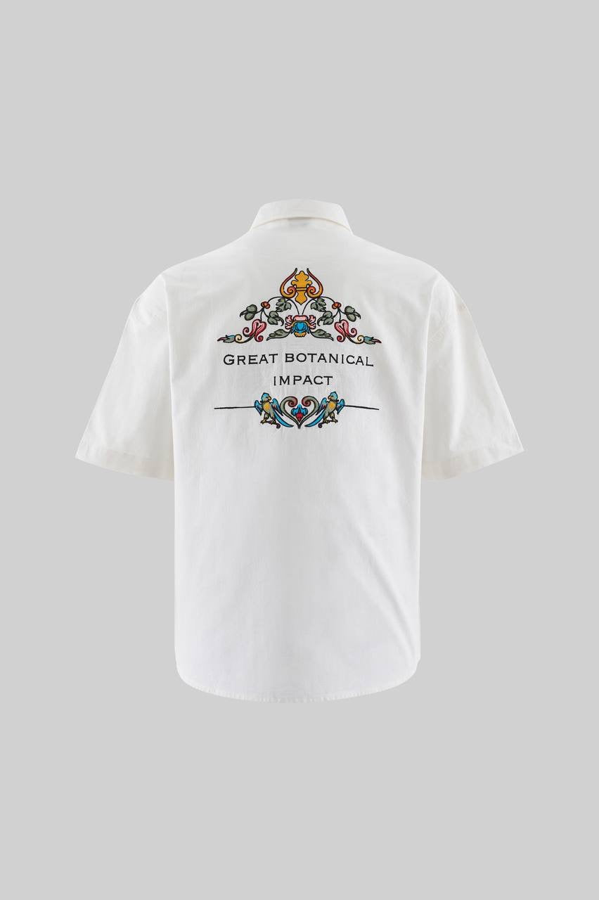 Men's Embroidered Boxy Fit Vacation Shirt in Soft Cotton