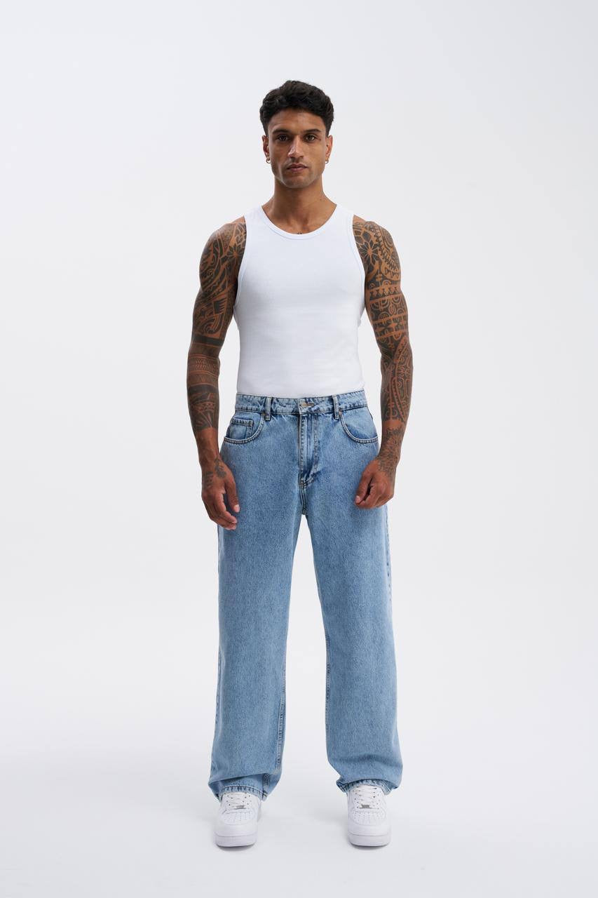 Men’s Relaxed Baggy Jean – Light Blue