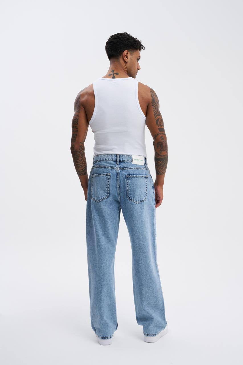 Men’s Relaxed Baggy Jean – Light Blue